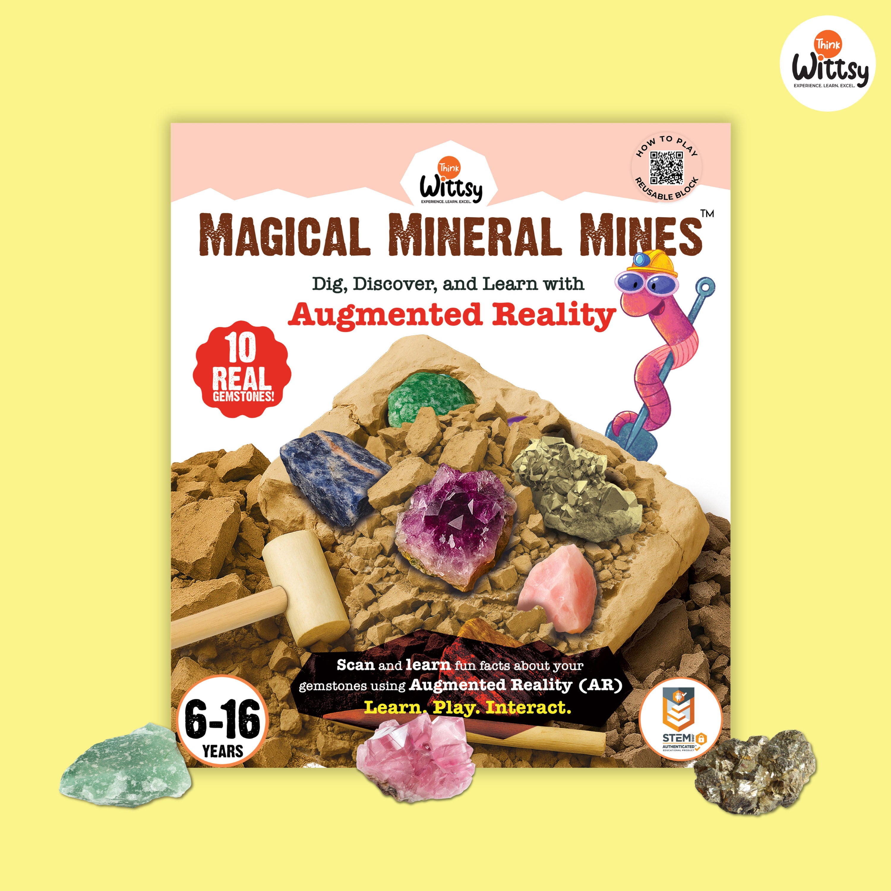 Buy Magical Mineral Mines Gemstone Kit for Kids | ThinkWittsy