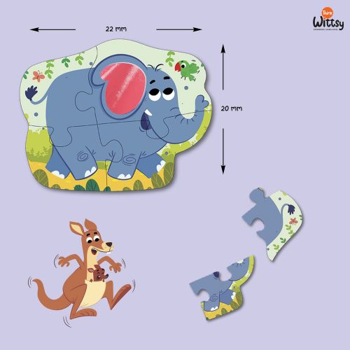 Feely Fun – Furry Friends Jigsaw Puzzle (4 in One puzzle)