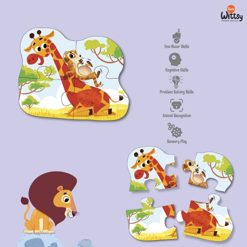 Feely Fun – Furry Friends Jigsaw Puzzle (4 in One puzzle)
