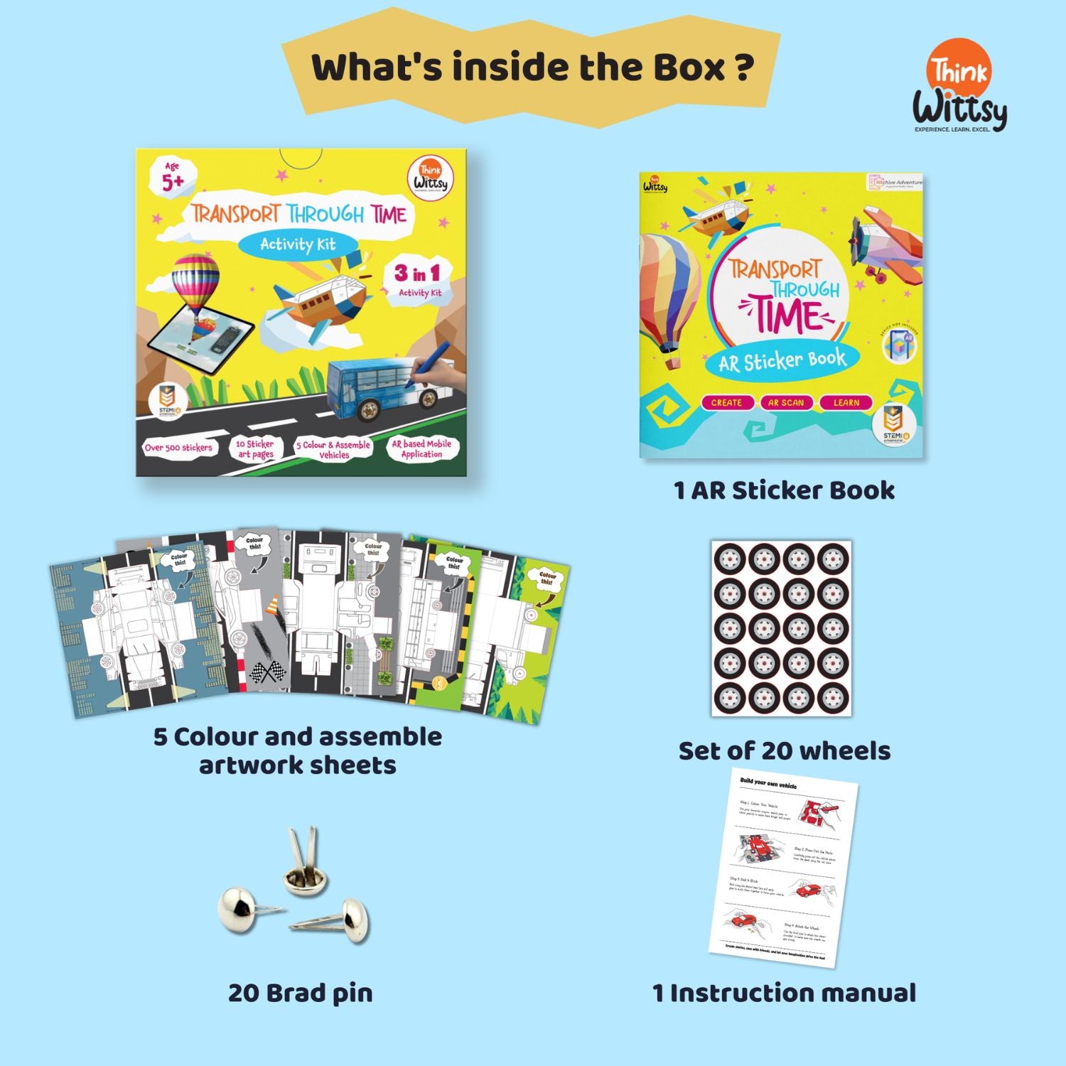 Transport Through Time – 3-in-1 Activity Kit