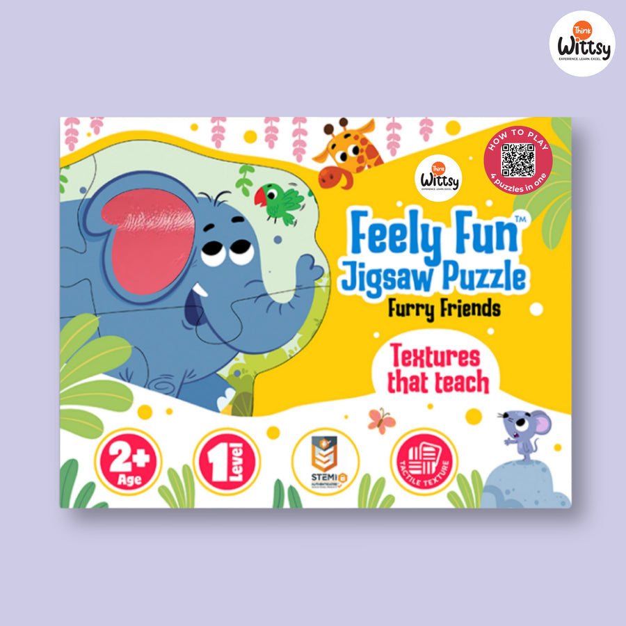 Feely Fun – Furry Friends Jigsaw Puzzle (4 in One puzzle)