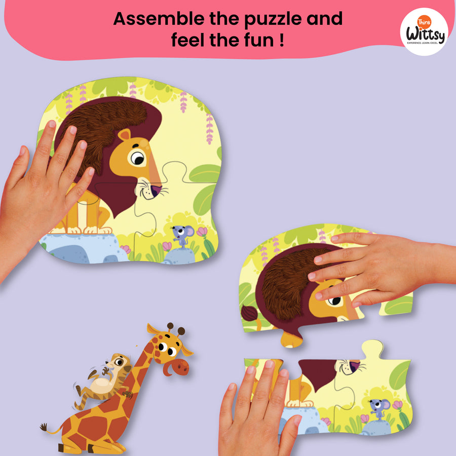 Feely Fun – Furry Friends Jigsaw Puzzle (4 in One puzzle)