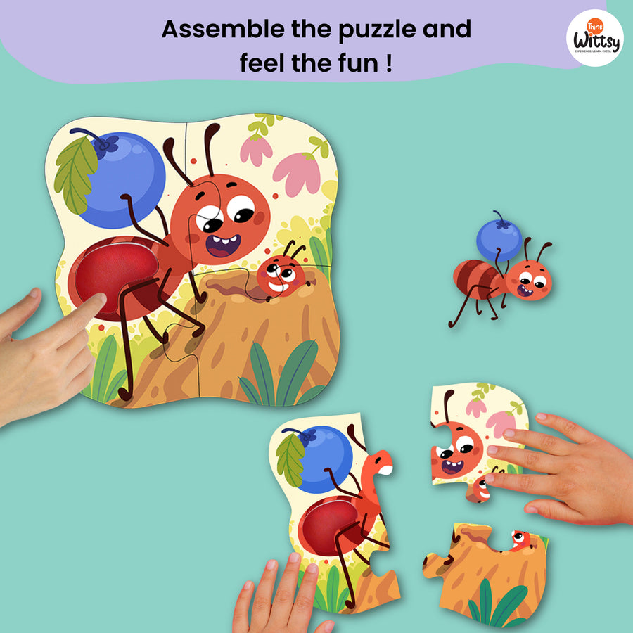Feely Fun: Busy Bugs (4 in One puzzle)