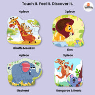 Feely Fun – Furry Friends Jigsaw Puzzle (4 in One puzzle)