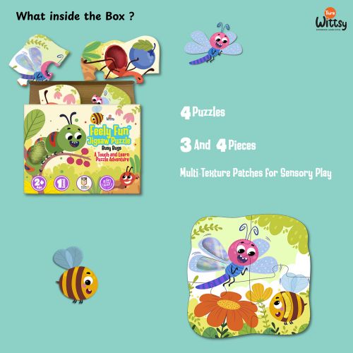 Feely Fun: Busy Bugs (4 in One puzzle)
